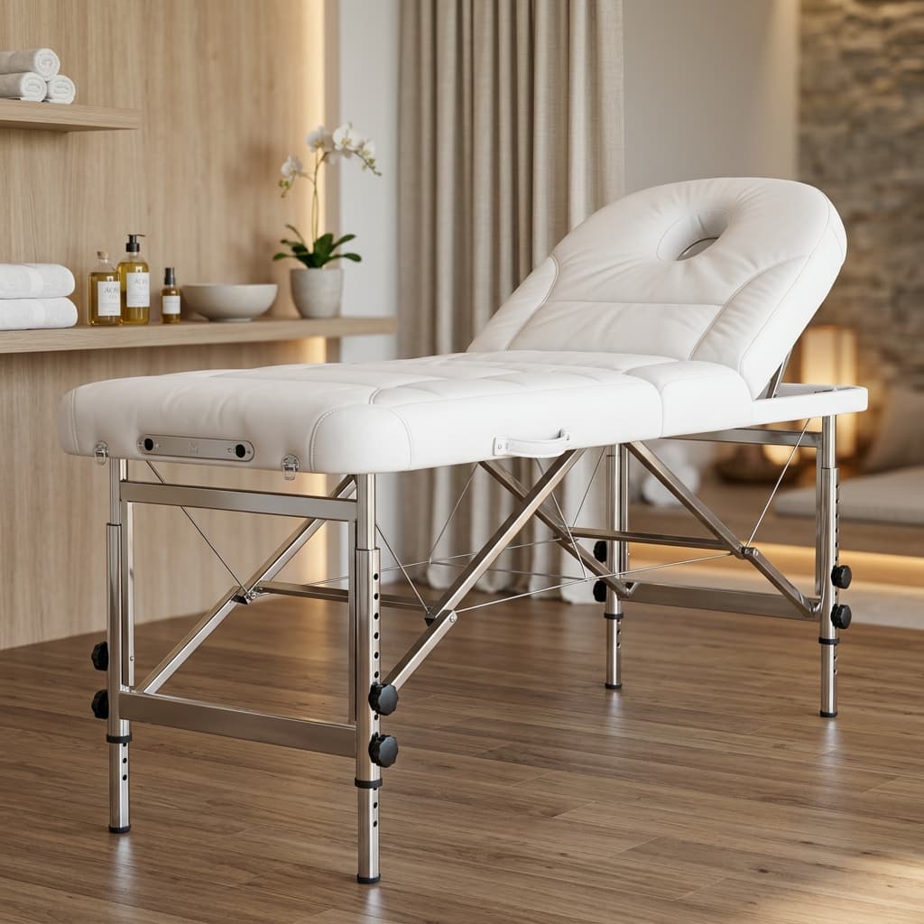 Giường vali inox gấp gọn, tăng giảm chiều cao
